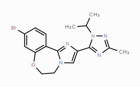 CAS No. 1282514-63-9, 9-Bromo-2-(1-isopropyl-3-methyl-1H-1,2,4-triazol-5-yl)-5,6-dihydrobenzo[f]imidazo[1,2-d][1,4]oxazepine