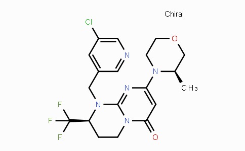 CAS No. 1523406-39-4, (S)-1-((5-Chloropyridin-3-yl)methyl)-8-((R)-3-methylmorpholino)-2-(trifluoromethyl)-3,4-dihydro-1H-pyrimido[1,2-a]pyrimidin-6(2H)-one