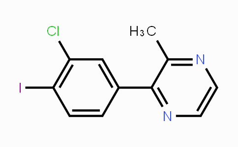 CAS No. 1956328-05-4, 2-(3-Chloro-4-iodophenyl)-3-methylpyrazine