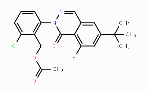 CAS No. 1242157-24-9, 2-(6-(tert-Butyl)-8-fluoro-1-oxophthalazin-2(1H)-yl)-6-chlorobenzyl acetate