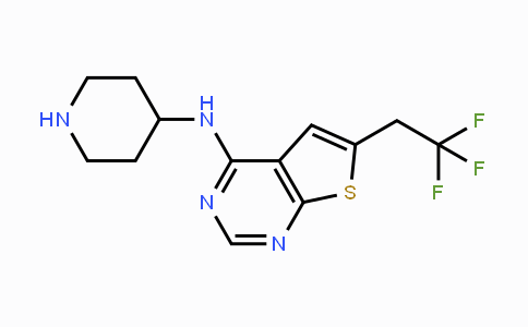 CAS No. 1628317-93-0, N-(Piperidin-4-yl)-6-(2,2,2-trifluoroethyl)thieno[2,3-d]pyrimidin-4-amine