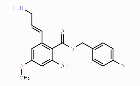 CAS No. 1638205-16-9, (E)-4-Bromobenzyl 2-(3-aminoprop-1-en-1-yl)-6-hydroxy-4-methoxybenzoate