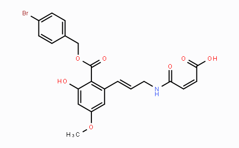 CAS No. 1638205-40-9, (Z)-4-(((E)-3-(2-(((4-Bromobenzyl)oxy)carbonyl)-3-hydroxy-5-methoxyphenyl)allyl)amino)-4-oxobut-2-enoic acid