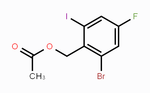 CAS No. 1936054-58-8, 2-Bromo-4-fluoro-6-iodobenzyl acetate