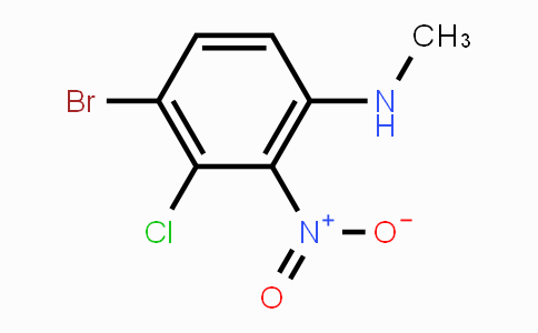CAS No. 1357159-31-9, 4-Bromo-3-chloro-N-methyl-2-nitroaniline