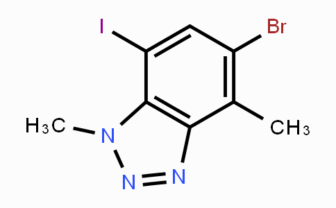 CAS No. 1799976-98-9, 5-Bromo-7-iodo-1,4-dimethyl-1H-benzo[d][1,2,3]triazole