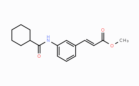 CAS No. 592524-89-5, (E)-Methyl 3-(3-(cyclohexanecarboxamido)phenyl)acrylate