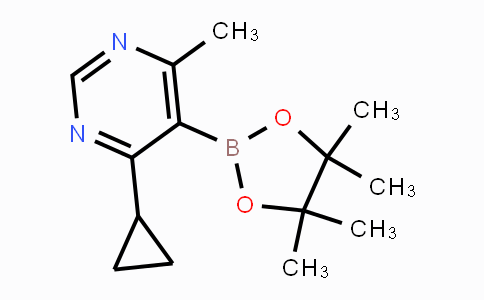 CAS No. 1817776-39-8, 4-Cyclopropyl-6-methyl-5-(4,4,5,5-tetramethyl-1,3,2-dioxaborolan-2-yl)pyrimidine
