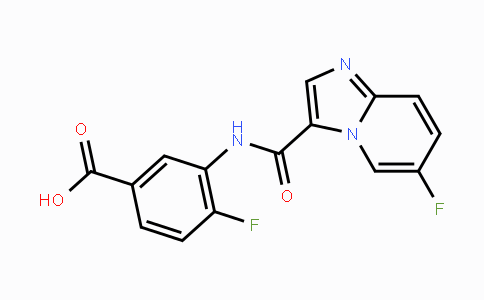 CAS No. 2088942-17-8, 4-Fluoro-3-[(6-fluoroimidazo[1,2-a]pyridine-3-carbonyl)amino]benzoic acid