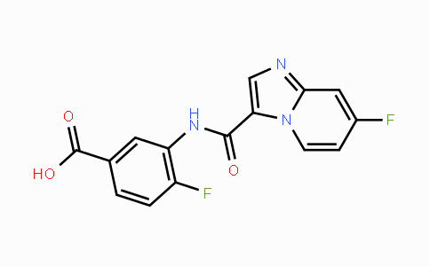CAS No. 2088945-75-7, 4-Fluoro-3-[(7-fluoro-imidazo[1,2-a]pyridine-3-carbonyl)-amino]-benzoic acid