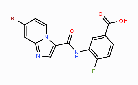 CAS No. 1426531-27-2, 3-[(7-Bromo-imidazo[1,2-a]pyridine-3-carbonyl)-amino]-4-fluorobenzoic acid