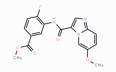 CAS No. 2088941-77-7, 4-Fluoro-3-[(6-methoxyimidazo[1,2-a]pyridine-3-carbonyl)amino]benzoic acid methyl ester