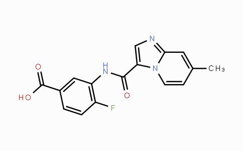 CAS No. 1426654-02-5, 4-Fluoro-3-[(7-methyl-imidazo[1,2-a]pyridine-3-carbonyl)-amino]-benzoic acid
