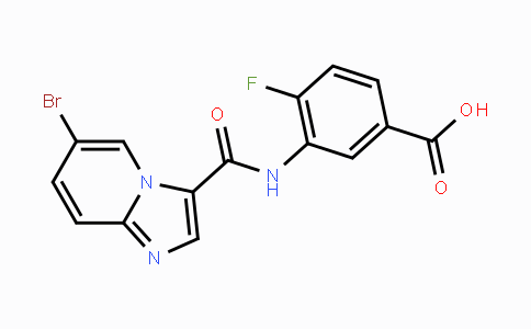 CAS No. 2088945-76-8, 3-[(6-Bromo-imidazo[1,2-a]pyridine-3-carbonyl)-amino]-4-fluoro-benzoic acid