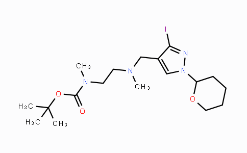 CAS No. 1782069-01-5, (2-{[3-Iodo-1-(tetrahydropyran-2-yl)-1H-pyrazol-4-ylmethyl]-methylamino}-ethyl)-methyl-carbamic acid tert-butyl ester