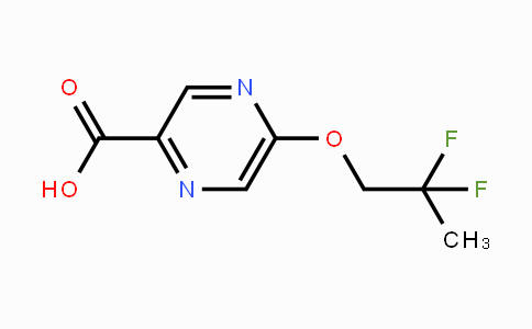 CAS No. 1640975-43-4, 5-(2,2-Difluoropropoxy)pyrazine-2-carboxylic acid