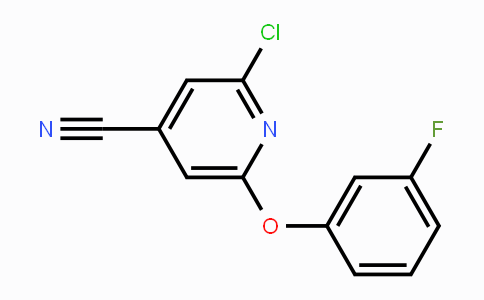 CAS No. 1549211-92-8, 2-Chloro-6-(3-fluorophenoxy)isonicotinonitrile