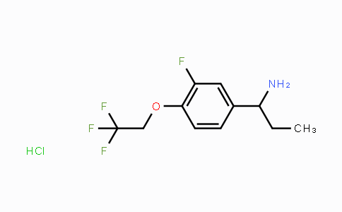 CAS No. 2205415-14-9, 1-[3-Fluoro-4-(2,2,2-trifluoroethoxy)phenyl]propylamine hydrochloride