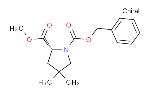 2097073-18-0 | (R)-1-Cbz-4,4-dimethyl-pyrrolidine-2-carboxylic acid methyl ester