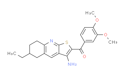 445269-20-5 | (3-amino-6-ethyl-5,6,7,8-tetrahydrothieno[2,3-b]quinolin-2-yl)(3,4-dimethoxyphenyl)methanone