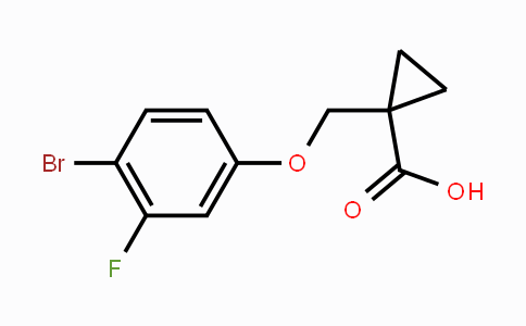 CAS No. 1504393-24-1, 1-(4-Bromo-3-fluorophenoxymethyl)-cyclopropanecarboxylic acid
