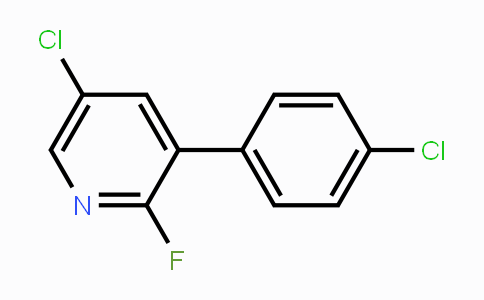 CAS No. 1364677-73-5, 5-Chloro-3-(4-chlorophenyl)-2-fluoropyridine