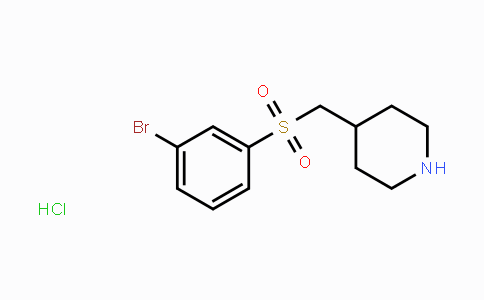 CAS No. 2204912-84-3, 4-(3-Bromobenzenesulfonylmethyl)-piperidine hydrochloride
