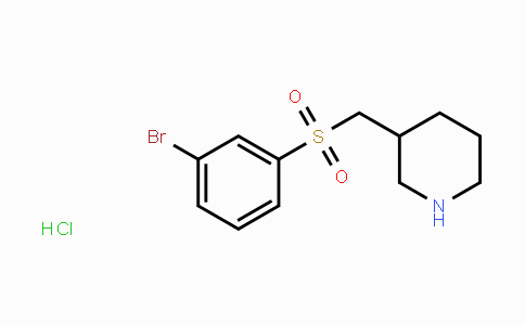 CAS No. 2204587-34-6, 3-(3-Bromobenzenesulfonylmethyl)-piperidine hydrochloride