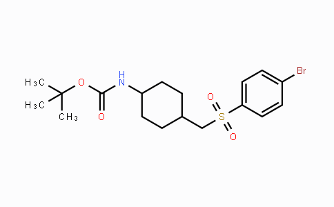 CAS No. 2206609-52-9, [4-(4-Bromobenzenesulfonylmethyl)-cyclohexyl]-carbamic acid tert-butyl ester