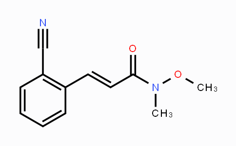 CAS No. 1220889-33-7, (E)-3-(2-Cyanophenyl)-N-methoxy-N-methylacrylamide