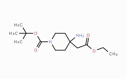 CAS No. 1333222-34-6, tert-Butyl 4-amino-4-(2-ethoxy-2-oxoethyl)piperidine-1-carboxylate