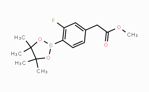 CAS No. 1259022-70-2, Methyl 2-(3-fluoro-4-(4,4,5,5-tetramethyl-1,3,2-dioxaborolan-2-yl)phenyl)acetate