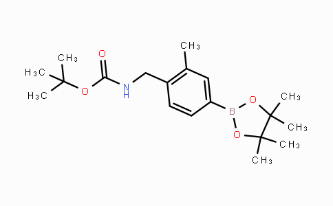 CAS No. 1798791-43-1, [2-Methyl-4-(4,4,5,5-tetramethyl-[1,3,2]dioxaborolan-2-yl)-benzyl]-carbamic acid tert-butyl ester