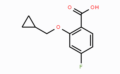 CAS No. 1369917-22-5, 2-Cyclopropylmethoxy-4-fluoro-benzoic acid