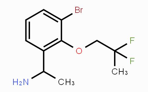 CAS No. 2169602-13-3, 1-[3-Bromo-2-(2,2-difluoropropoxy)phenyl]ethylamine