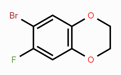 CAS No. 69464-29-5, 6-Bromo-7-fluoro-2,3-dihydrobenzo[1,4]dioxine