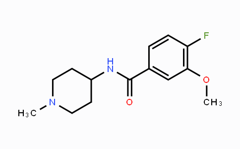 CAS No. 2203016-60-6, 4-Fluoro-3-methoxy-N-(1-methylpiperidin-4-yl)benzamide