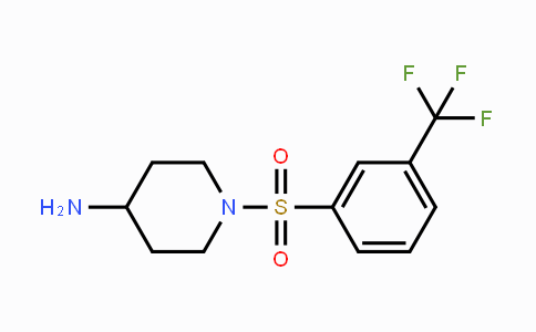 CAS No. 1033777-76-2, 1-{[3-(Trifluoromethyl)phenyl]sulfonyl}piperidin-4-amine