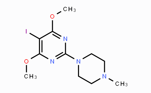 CAS No. 1268273-74-0, 5-Iodo-4,6-dimethoxy-2-(4-methylpiperazin-1-yl)pyrimidine