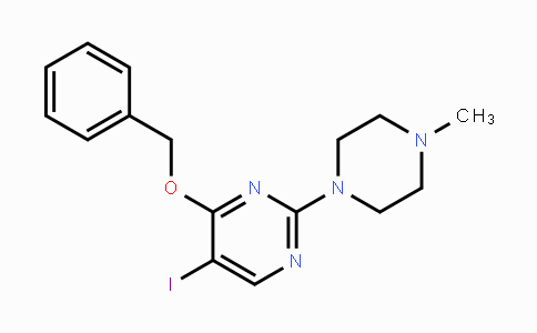 CAS No. 1268273-87-5, 4-Benzyloxy-5-iodo-2-(4-methylpiperazin-1-yl)pyrimidine