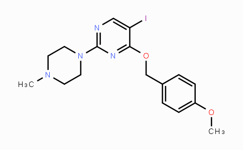 CAS No. 1268273-94-4, 5-Iodo-4-(4-methoxybenzyloxy)-2-(4-methylpiperazin-1-yl)pyrimidine