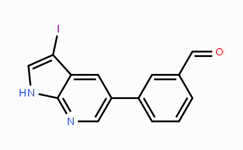 CAS No. 1973469-85-0, 3-(3-Iodo-1H-pyrrolo[2,3-b]pyridin-5-yl)benzaldehyde