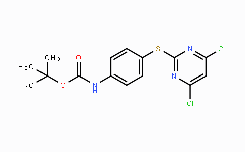 CAS No. 1215081-83-6, [4-(4,6-Dichloropyrimidin-2-ylsulfanyl)phenyl]carbamic acid tert-butyl ester