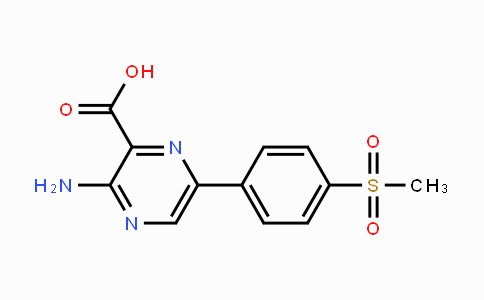 CAS No. 1232423-29-8, 3-Amino-6-(4-methanesulfonylphenyl)pyrazine-2-carboxylic acid