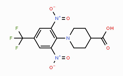 CAS No. 303144-43-6, 1-[2,6-Dinitro-4-(trifluoromethyl)phenyl]-4-piperidinecarboxylic acid