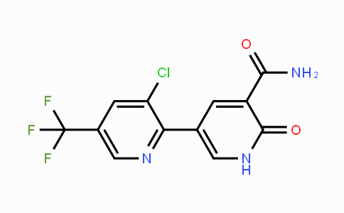 CAS No. 1823182-42-8, 3-Chloro-6'-oxo-5-(trifluoromethyl)-1',6'-dihydro-[2,3'-bipyridine]-5'-carboxamide