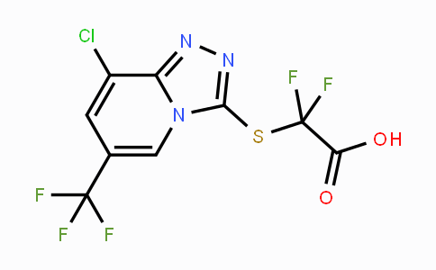 CAS No. 1823184-08-2, 2-((8-Chloro-6-(trifluoromethyl)-[1,2,4]triazolo[4,3-a]pyridin-3-yl)thio)-2,2-difluoroacetic acid