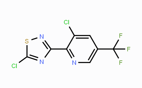 CAS No. 1823184-36-6, 5-Chloro-3-(3-chloro-5-(trifluoromethyl)pyridin-2-yl)-1,2,4-thiadiazole