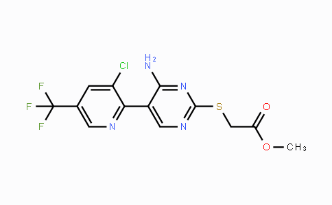 CAS No. 1823184-37-7, Methyl 2-((4-amino-5-(3-chloro-5-(trifluoromethyl)pyridin-2-yl)pyrimidin-2-yl)thio)acetate