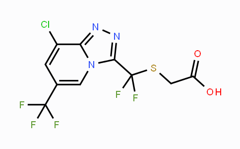 CAS No. 1823183-77-2, 2-(((8-Chloro-6-(trifluoromethyl)-[1,2,4]triazolo[4,3-a]pyridin-3-yl)difluoromethyl)thio)acetic acid